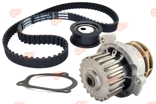Комплект ремня ГРМ Marel Standart с помпой Luzar Turbo на 8 кл ВАЗ 2108-2115, Лада Приора, Калина, Калина 2, Гранта Стандарт, Ока_1