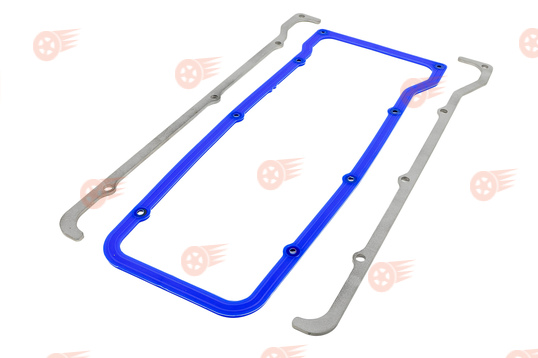 Прижимные пластины клапанной крышки 4 мм неокрашенные MR с синей силиконовой прокладкой ГБЦ CS20 Profi на ВАЗ 2101-2107, Лада Нива 4х4, Нива Легенд, Нива Тревел, Шевроле Нива_1