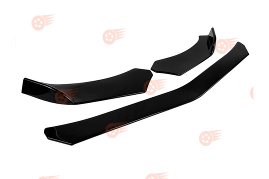 Накладка переднего бампера нижняя (сплиттер) в стиле BMW черный лак Sal-Man универсальная_1