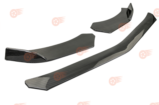 Накладка переднего бампера нижняя (сплиттер) в стиле BMW 3D карбон Sal-Man универсальная_1