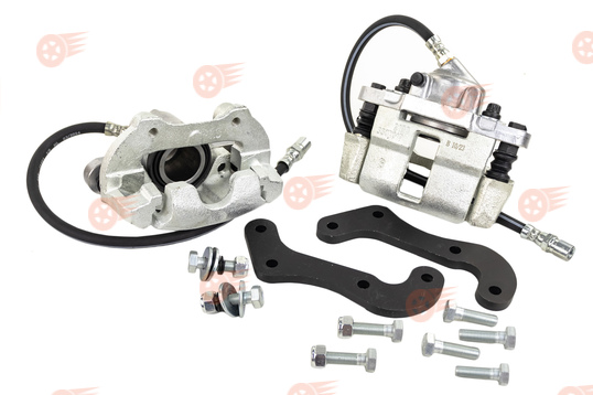 Суппорта переднего тормоза с переходными пластинами под суппорт 2108 на Лада Нива 4х4 до 2016 г.в., Нива Тревел, Шевроле Нива_1