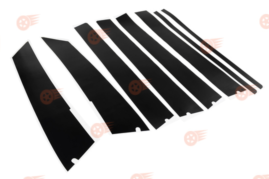 Накладки стоек дверей черные матовые на Лада Гранта, Гранта FL лифтбек_1