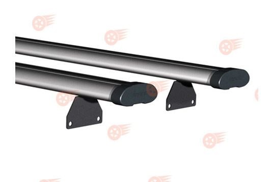 Поперечины аэродинамические серые 1200 мм с высоким кронштейном на рейлинги с пазом АПС АЭРО универсальные_1