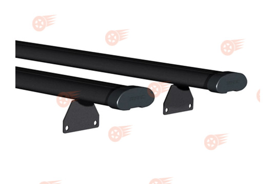Поперечины аэродинамические черные 1300 мм с высоким кронштейном на рейлинги с пазом АПС АЭРО универсальные_1