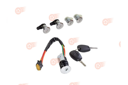 Замок зажигания в комплекте с 4 цилиндрами замка и 2 ключами с кнопками на Лада Ларгус фургон_1