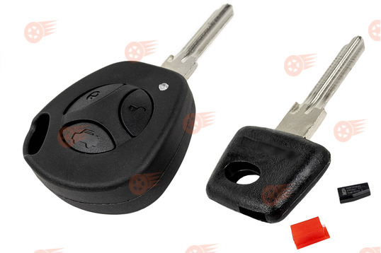 Ключ замка зажигания Норма с пластиковыми кнопками в комплекте с обучающим ключом с чипом на Лада Приора, Калина, Калина 2, Гранта, Гранта FL до 2019 г. и с 2023 г., Datsun_1