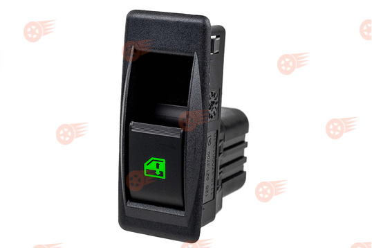 Кнопка стеклоподъемника нового образца, зеленая подсветка АВАР на Лада Калина, Калина 2, Гранта_1