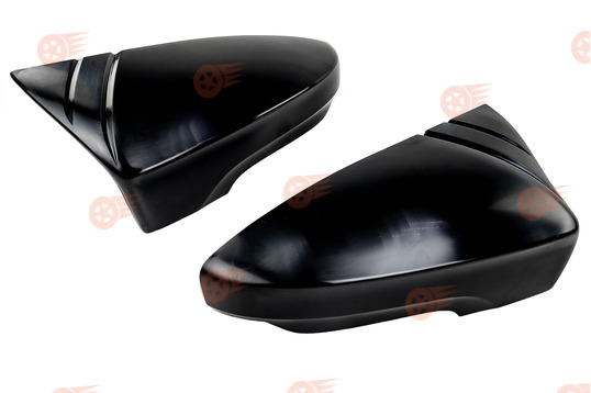 Накладки на боковые зеркала образца от 2014 года под повторители в стиле BMW (Бетмены) с полосами на Лада Гранта, Гранта FL_1