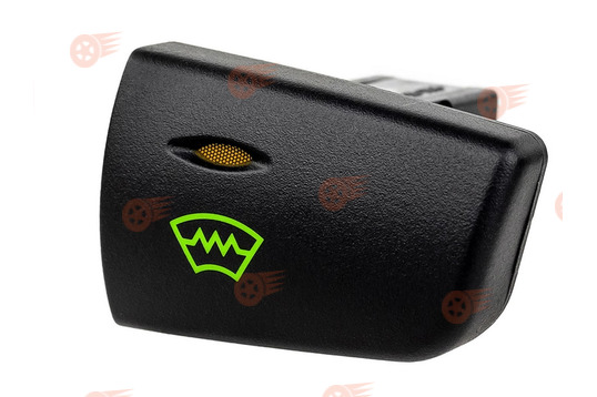 Кнопка электрообогрева ветрового стекла, зеленая подсветка, оранжевая индикация на Лада Калина_1