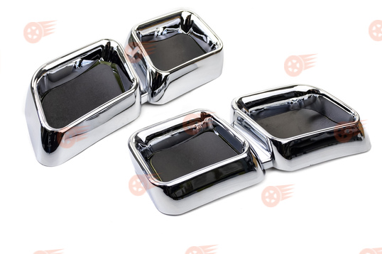 Комплект заглушек в бампер старого образца в стиле двойного выхлопа AMG Style (муляж вместо катафотов) Sal-Man на Лада Приора_1