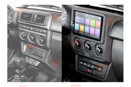 Накладка на консоль приборной панели под головное устройство 9 дюймов и блок управления АПС Legend на Лада Нива Легенд_1