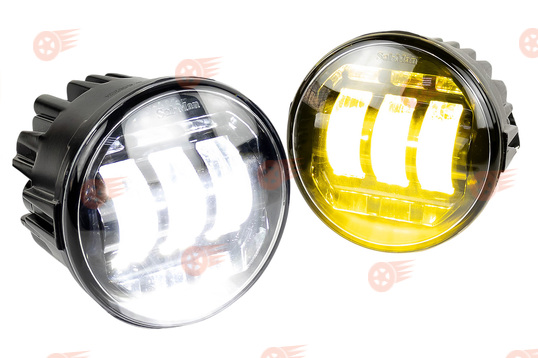 ПТФ светодиодные двухцветные 29W 4600lux (бело-синий 6000К и желтый 3000К) Sal-Man на Nissan, Infiniti_1