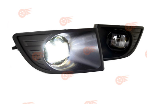 ПТФ диодные 2 линзы 51W 8600lux 6000К Sal-Man на Toyota Land Cruiser Prado 120 2002-2009 г.в._1