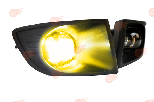 ПТФ диодные двухцветные (3000/6000К), 2 линзы 51W 8600lux Sal-Man на Land Cruiser Prado 120 2002-2009 г.в_1