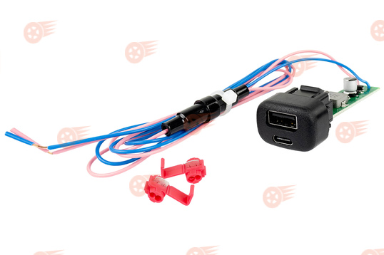 Зарядное устройство с разъемами USB и Type-C Штат на ВАЗ 2108-21099, 2110-2112 с европанелью, 2113-2115, Лада Калина, Нива Тревел, Шевроле Нива _1