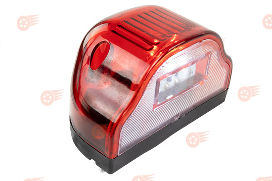 Диодный фонарь освещения номерного знака красный АвтоСфера ПН-01022 LED (Волна) на грузовой транспорт_1