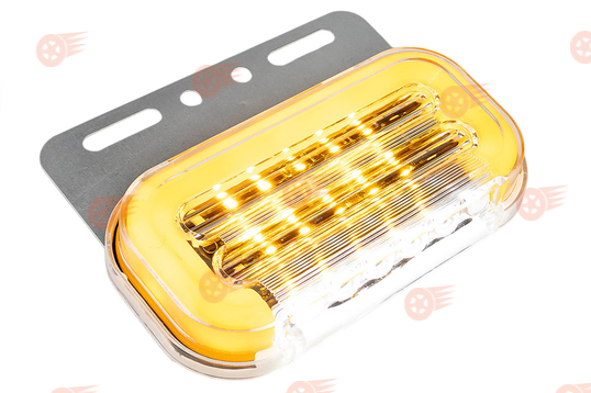 Диодный боковой габаритный фонарь (12v) с подсветкой колеса в металлическом корпусе на грузовой транспорт_1